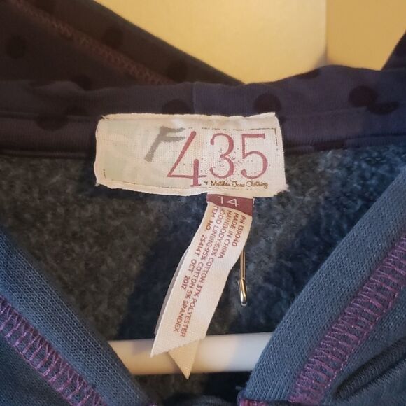 Matilda Jane‎ 435 My Compass Camp MJ Blue Hooded Zipper Vest Size 14 NWOT - Picture 3 of 5